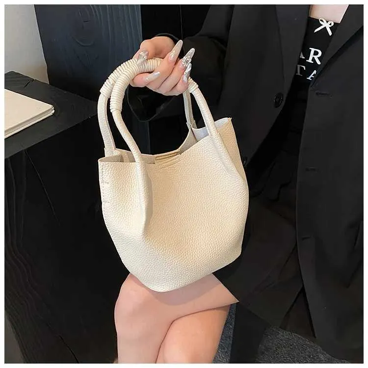 Einfache, solide Eimer-Handtaschen für Frauen, große Kapazität, lässige Pendler-Verbundtaschen, vielseitige Umhängetaschen für Frauen_voghion.com