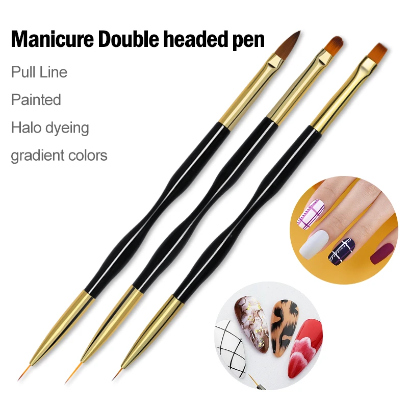 Arte Clavo Nail UV Gel Borstel Franse Streep Liner Pen Manicure Ultradunne Lijn Tekening Nail Art Acryl UV gel Polish Dot Borstels_voghion.com