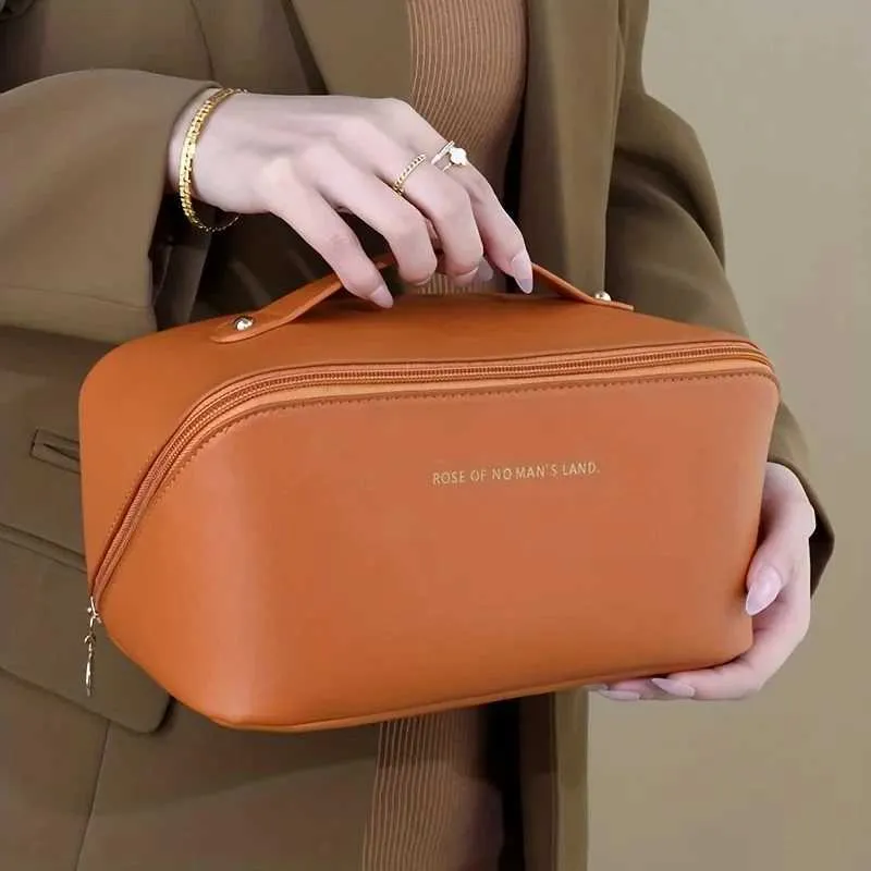 Bolsa de maquillaje para mujer, gran capacidad, portátil, Instagram, alta gama, sensorial, Internet, celebridades, 2024, nuevos cosméticos de viaje_voghion.com