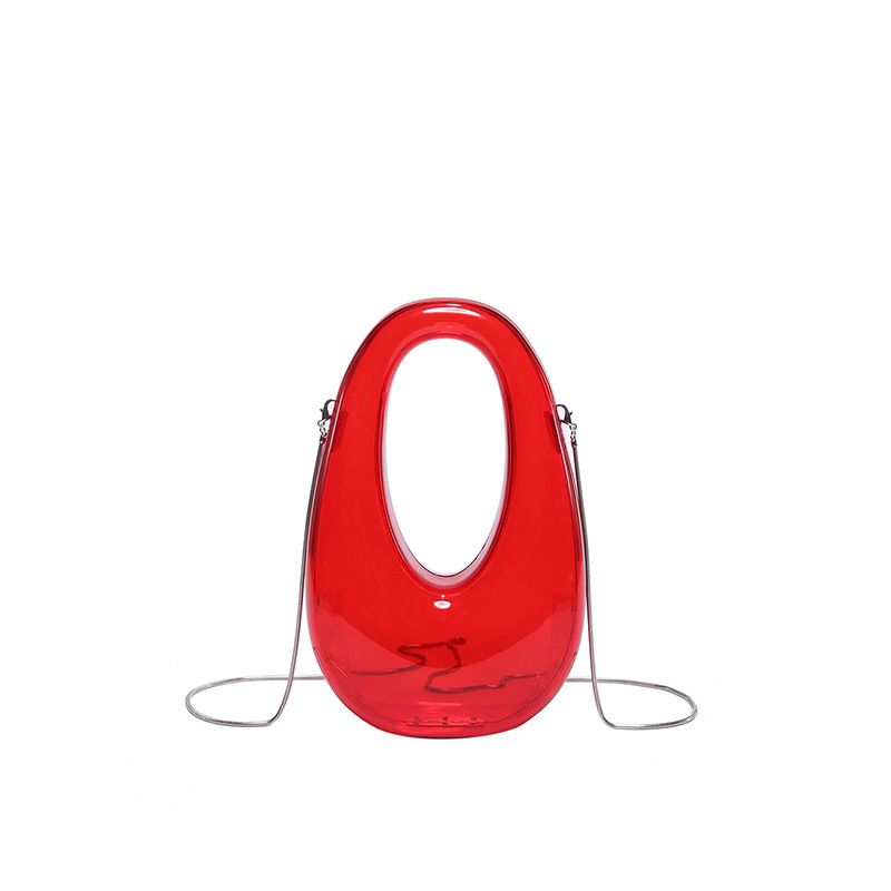 Texture Chain 2024 Sommer neue Handtasche Acryl Schulter personalisierte transparente Umhängetasche für Damen_voghion.com