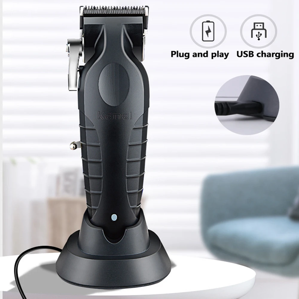 Kemei Professioneller Haarschneider für Männer, verstellbar, kabellos, elektrisch, wiederaufladbar, Haarschneidemaschine, Lithium, YCDC_voghion.com