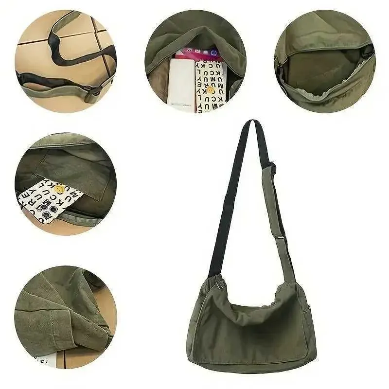Casual messenger torba z płótna dla mężczyzn i kobiet na ramię_voghion.com