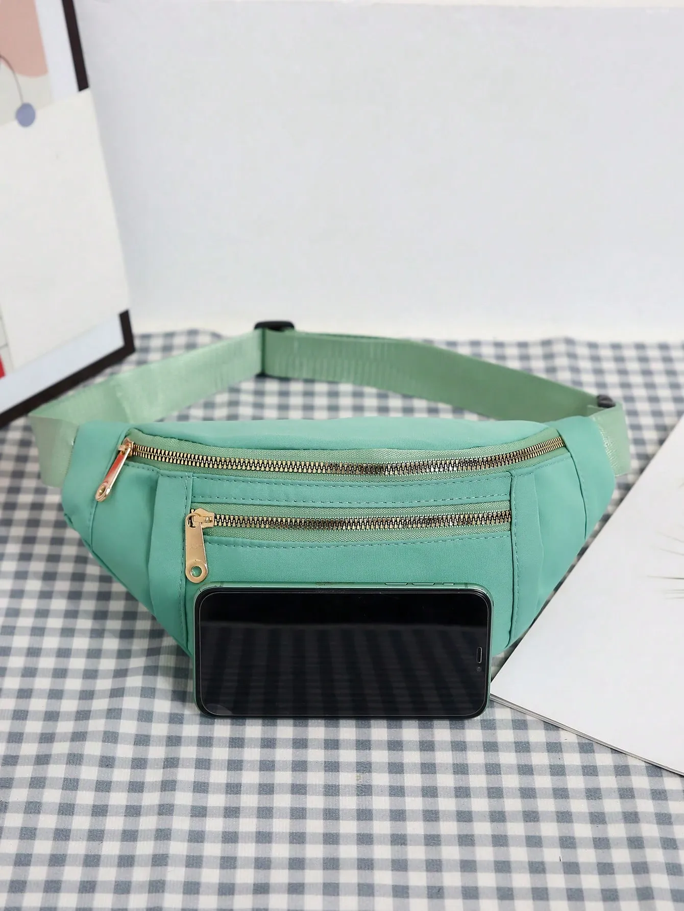 Crossbody Fanny Pack Women,Large Waist & Hip Bum Bag With Adjustable Strap For Outdoors Workout Traveling Casual Running_voghion.com