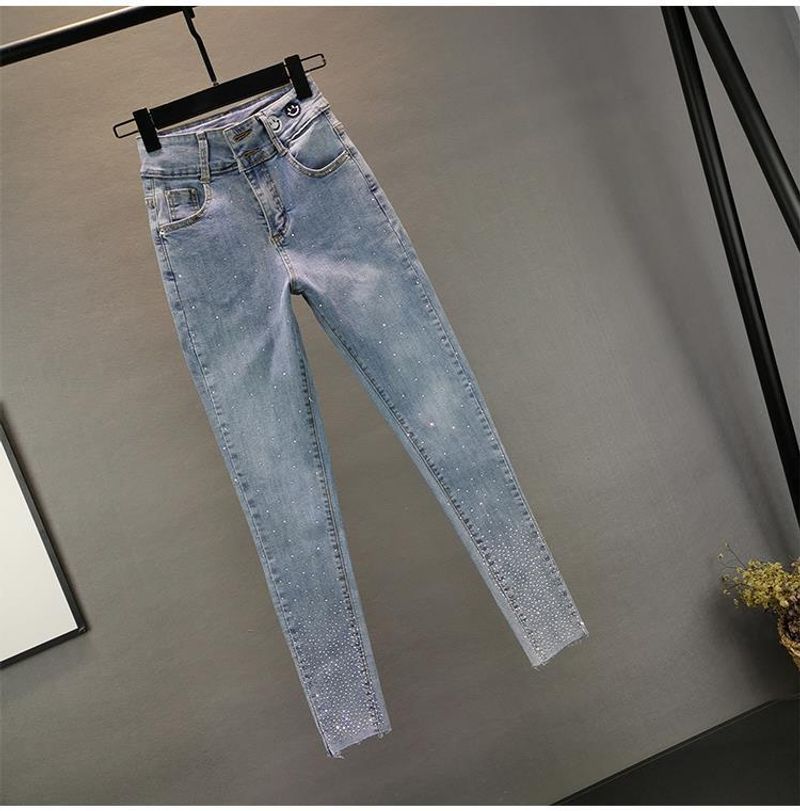 Kvinnors nya, stretchiga slim fit kraftiga hetborrade pennbyxor för kvinnor_voghion.com