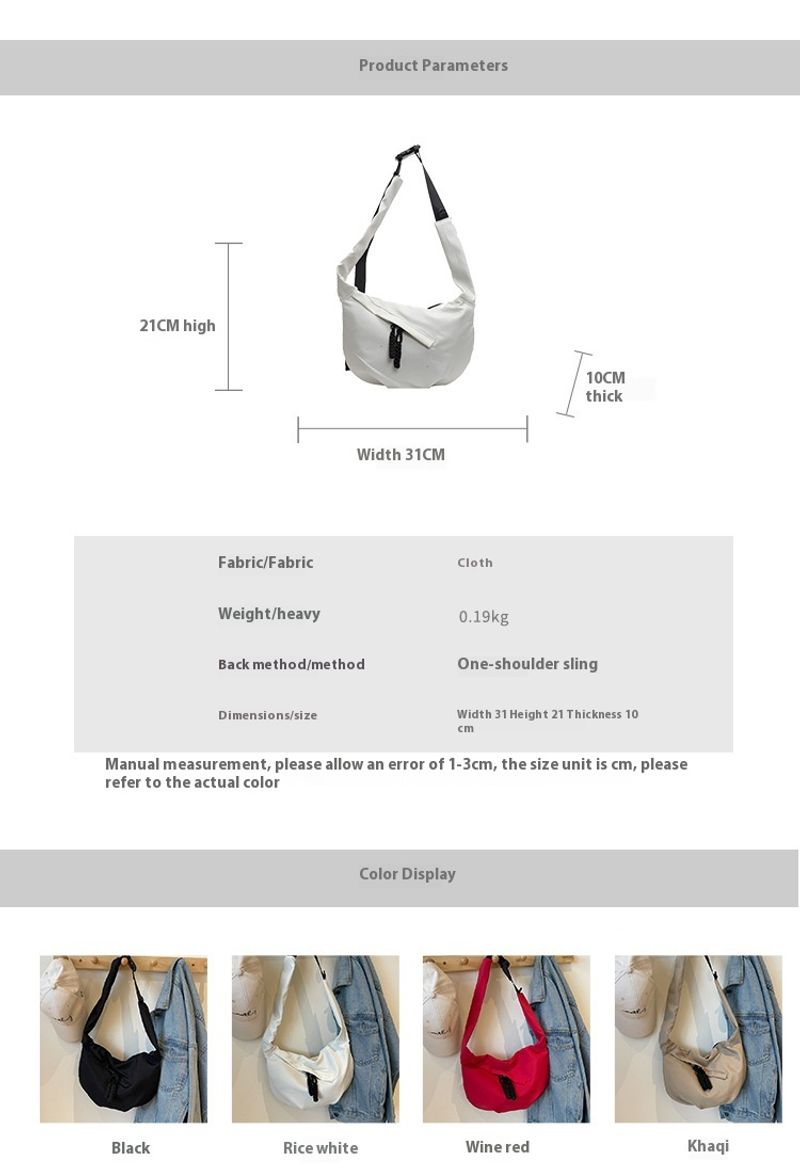 2024 Neue lässige, vielseitige, leichte Canvas-Tasche für Damen, einfache und modische Knödeltasche, große Kapazität,_voghion.com
