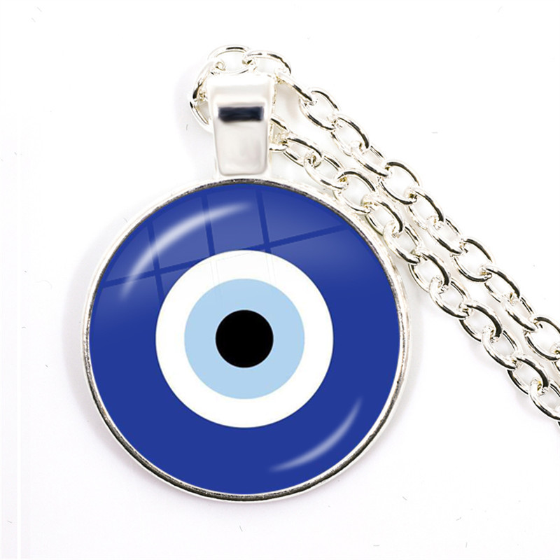 Hot selling Evil Eye Lucky Talisman Time Glass Pendant Necklace_voghion.com