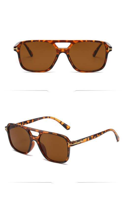 Lightweight Double Beam Ocean Film Sunglasses, New Driving Sunshades, Fashionable Box Sunscreen Sunglasses_voghion.com