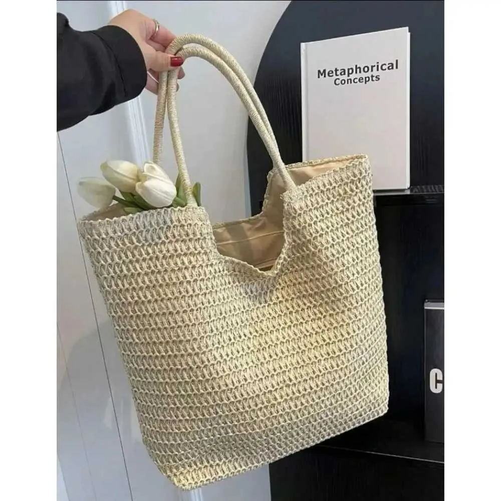 Wenhaitan vintage handmade woven Str shopping bag Bohen womens summer travel shoulder casual handbag Y241026_voghion.com