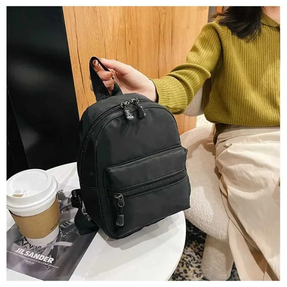 1ks mini dámské batohy trendy nylonová dámská taška malé školní tašky bílý batoh pro dospívající dívky módní ležérní_voghion.com