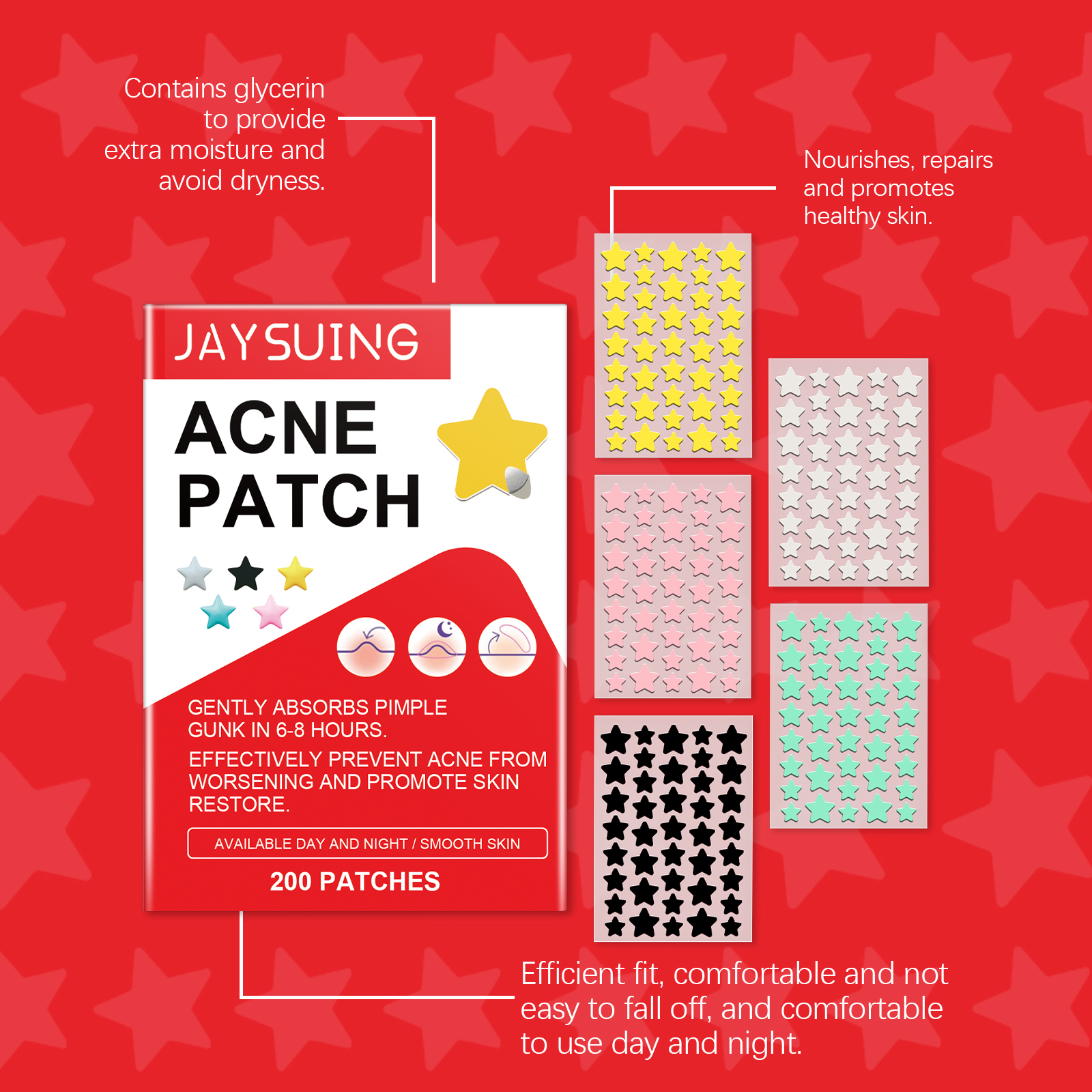 Jaysuing Blemish Acne Patch Clear Acne Face Cover Acne Care Facial Contact Patch_voghion.com