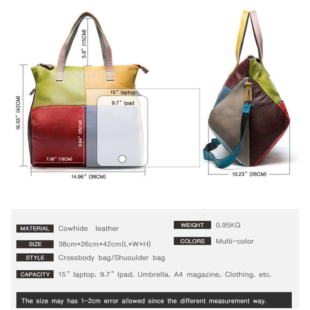 Oversized Tote Bag Genuine Leather Shoulder Bag Vintage Handbag_voghion.com