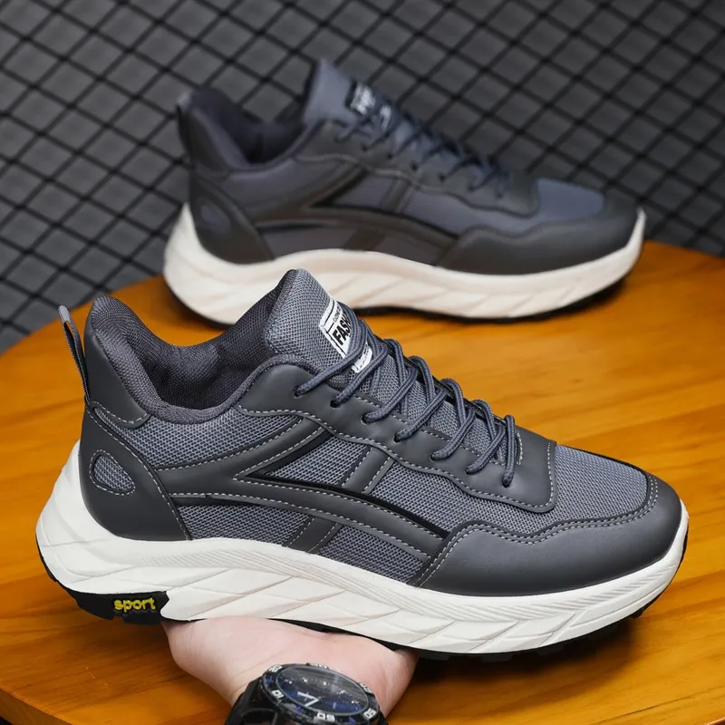 Breathable Mesh Running Casual Sneakers For Men In Black_voghion.com
