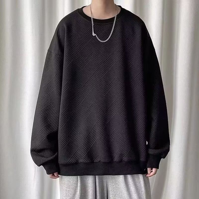 Huafu Ge Rundhals-Kapuzenpullover Frühling und Herbst trendige Marke in Übergröße neue Herren-Langarm-Kapuzenkleidung_voghion.com