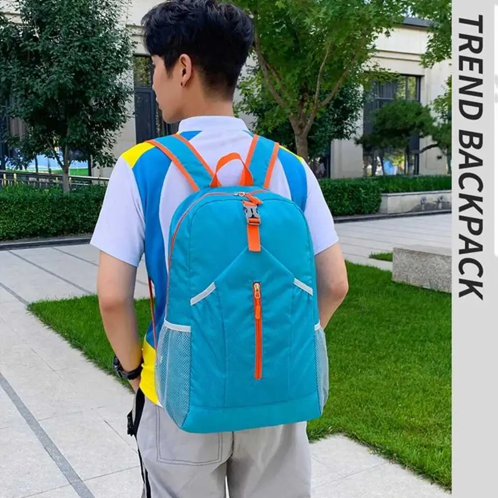 Sac à dos de sport d'extérieur imperméable à l'eau, sac d'alpinisme Oxford de grande capacité, sac de voyage léger et pliable à la mode_voghion.com