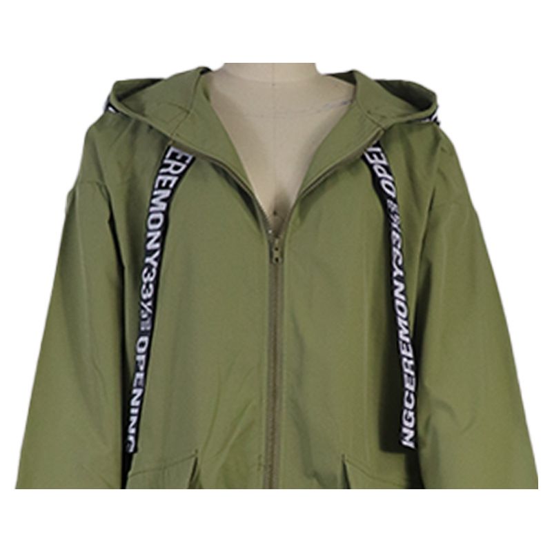 Women's Clothing autumn and winter women's casual loose hooded zipper raincoat cloth windbreaker jacket_voghion.com