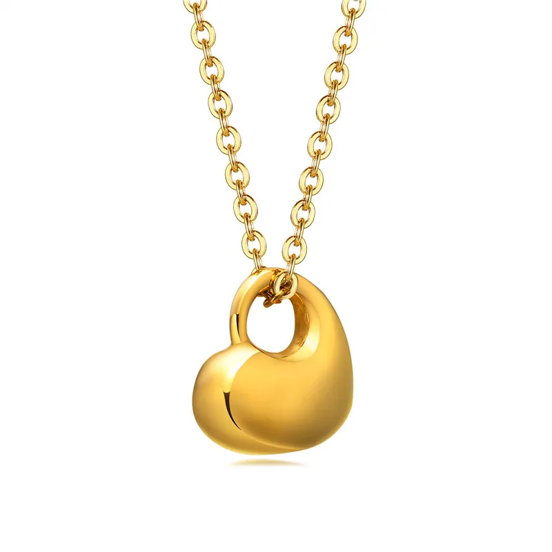 Collier avec pendentif en forme de cœur en forme d'urne en acier inoxydable 316L pour femme, chaîne KOTiK Fashion, couleur noir, or et argent_voghion.com