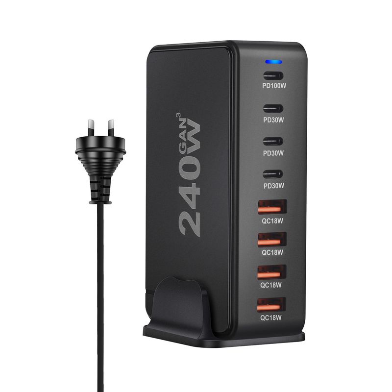Încărcător de birou multifuncțional de mare putere, 240W GaN Multiport 268WPD, nou_voghion.com