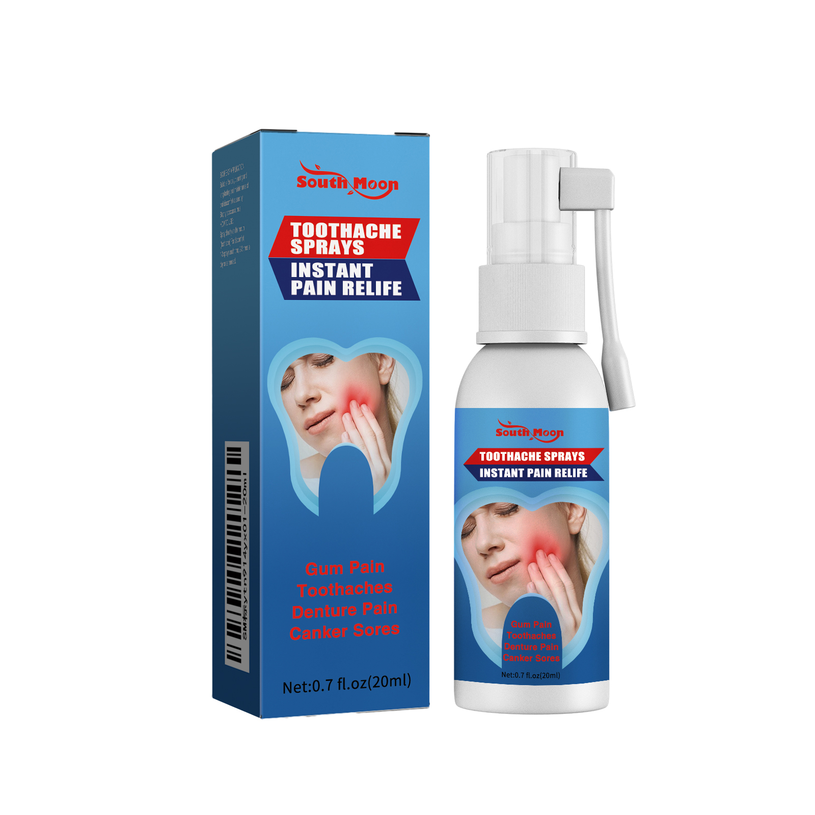 South Moon Mundpflegespray, Pflege für die Zähne, Linderung von Zahnbeschwerden, sanftes Mundpflegespray_voghion.com