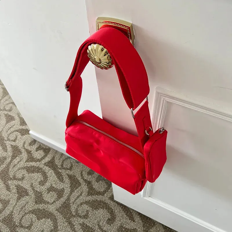 Rotes Umhängetaschen-set Damen Schultertasche Kunstleder_voghion.com