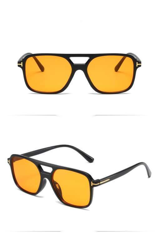 Lightweight Double Beam Ocean Film Sunglasses, New Driving Sunshades, Fashionable Box Sunscreen Sunglasses_voghion.com
