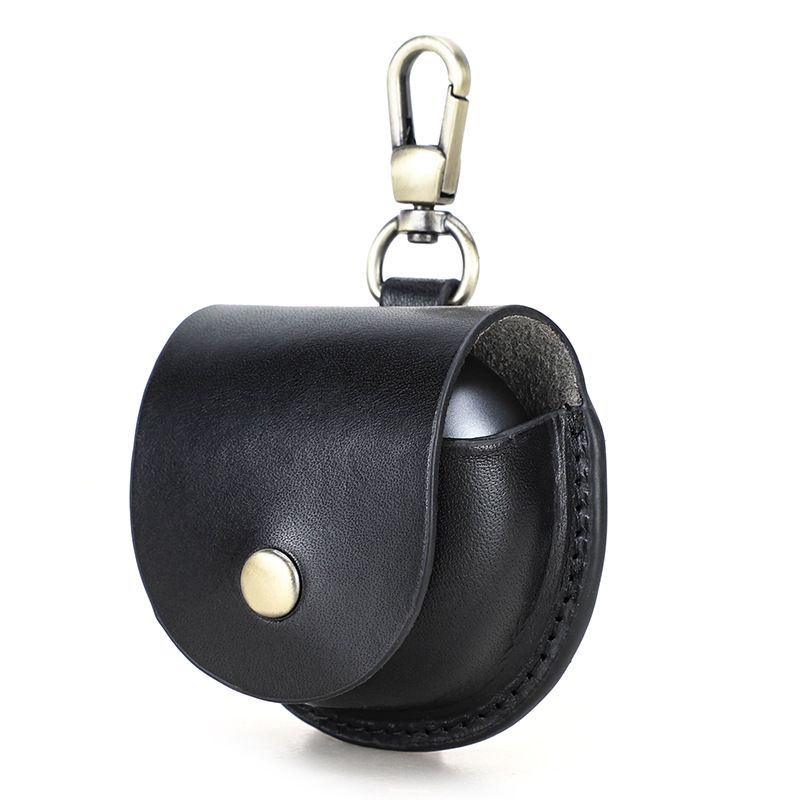Étui Bluetooth en cuir de vache Freeclip pour Huawei, étui pour écouteurs à crochet à rabat en cuir crème d'arbre_voghion.com
