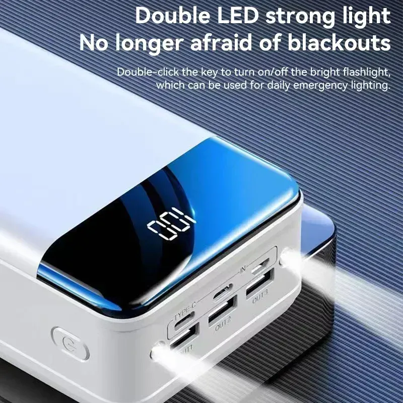 200000mAh Power Bank kaasaskantav kiirlaadimine PowerBank 3 USB PoverBank väline akulaadija mobiiltelefonidele_voghion.com