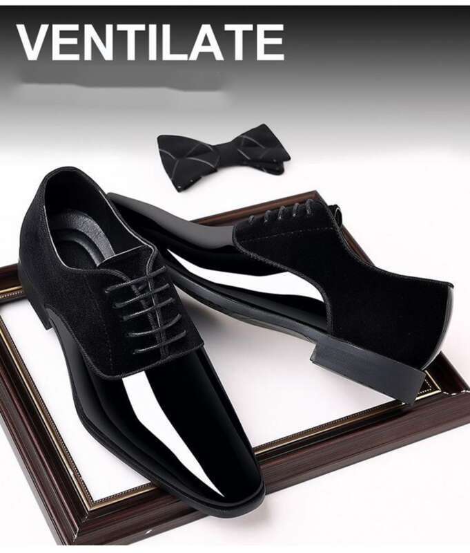 Plus Leather Size Autumn And Winter Breathable Korean Version Youth Versatile British Pointed Shiny Face Business Formal_voghion.com