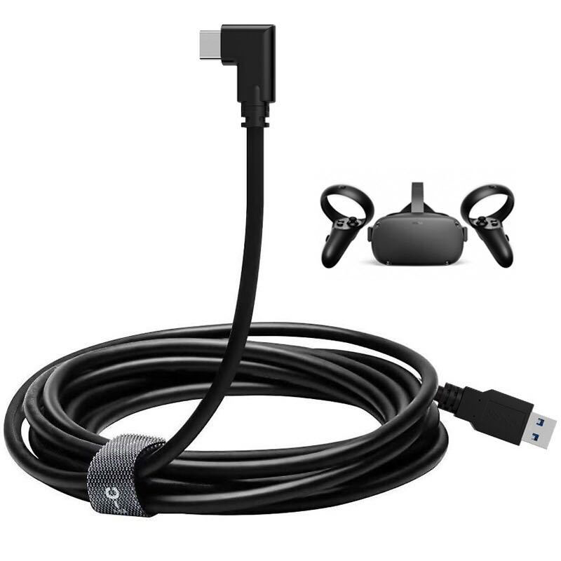 VR Linkoculus Quest Type-C linea USB3.1 Type-C curva laterale a 90 gradi 3 metri_voghion.com