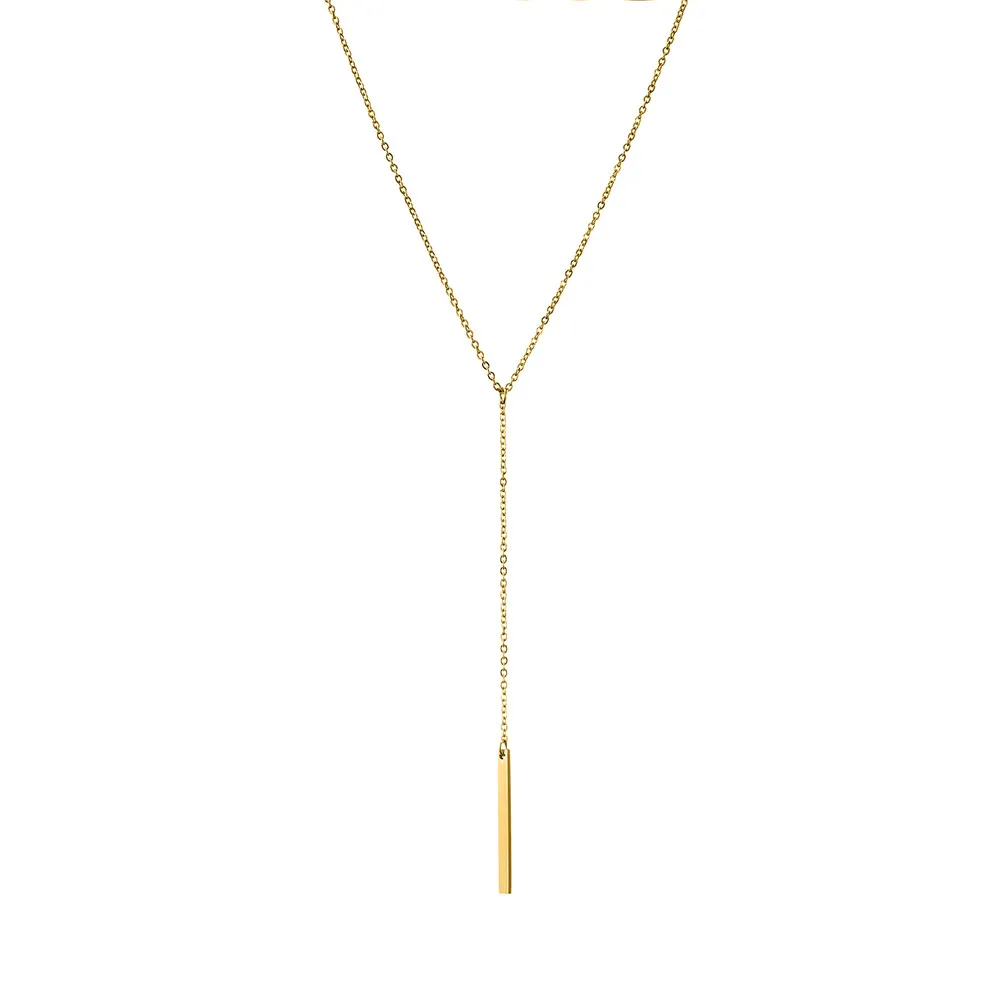 Colliers pendentifs Visunion Collier coréen Rond Plaquette Rectangle Argent Couleur Or Pour Filles Tempérament Chaîne à Maillons_voghion.com