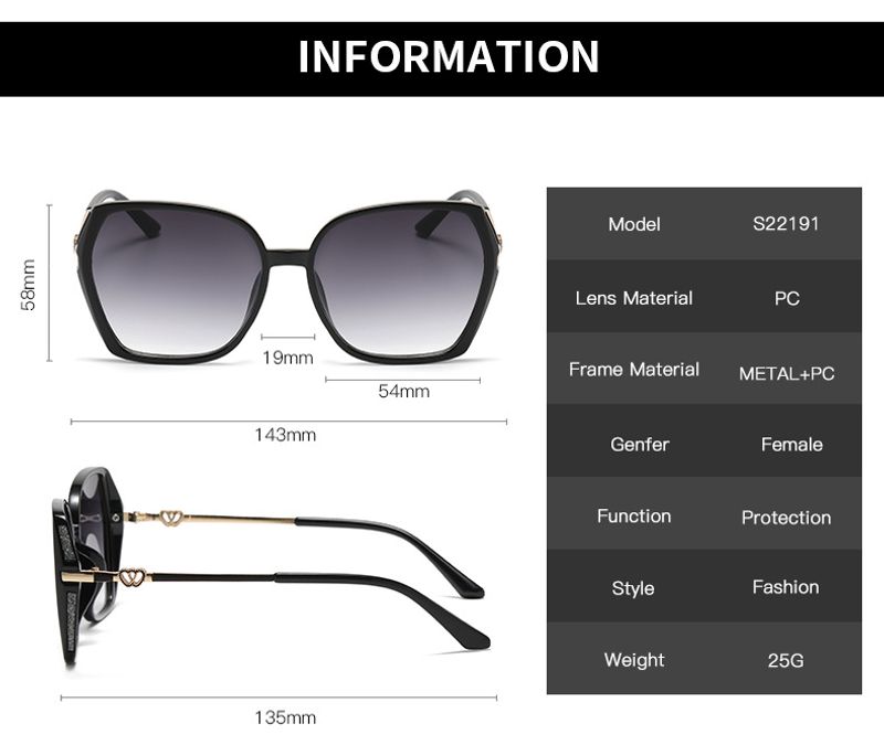 Unisex Large Frame Sunglasses Anti Ultraviolet Eye Protection_voghion.com