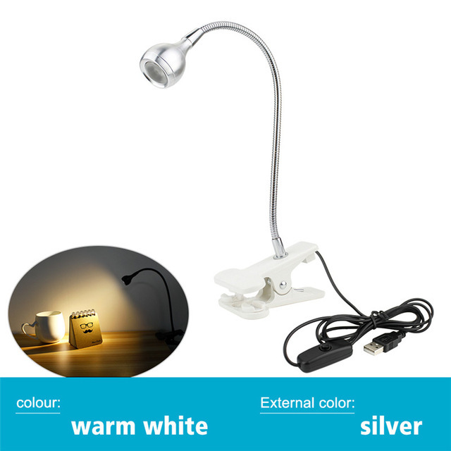 USB Power Supply Desk Lamp with Clip Holder Rechargeable USB Led Table Lamp Flexible Foldable Eye Protection Reading Book Lights_voghion.com