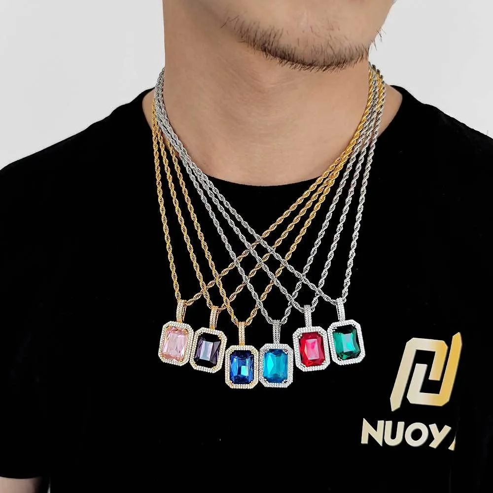Nuove collane con ciondolo Gra di design Hip-Hop in argento Sterling VVS con moissanite e catena a maglie cubane ghiacciate_voghion.com