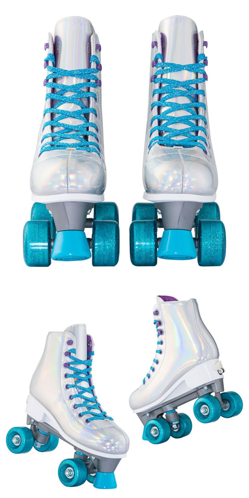 Stiolle und komfortable Jugend zweireihige Skates verstellbare Vierrad-Rollschuhe bunte Rollschuhe_voghion.com