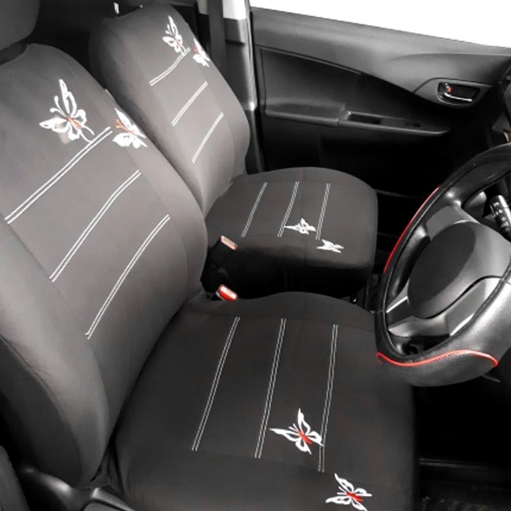 Schutzkissen Schmetterling Stickerei Matte Schützen Sie vordere und hintere Autositzbezüge 4/9-teiliges Set_voghion.com