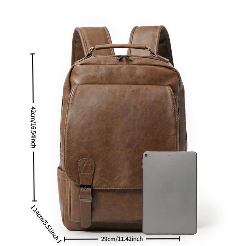Zaino da uomo - Zaino vintage di grande capacità con custodia per laptop da 14" per college, palestra, pendolarismo e viaggi (zaino streetwear urbano)_voghion.com