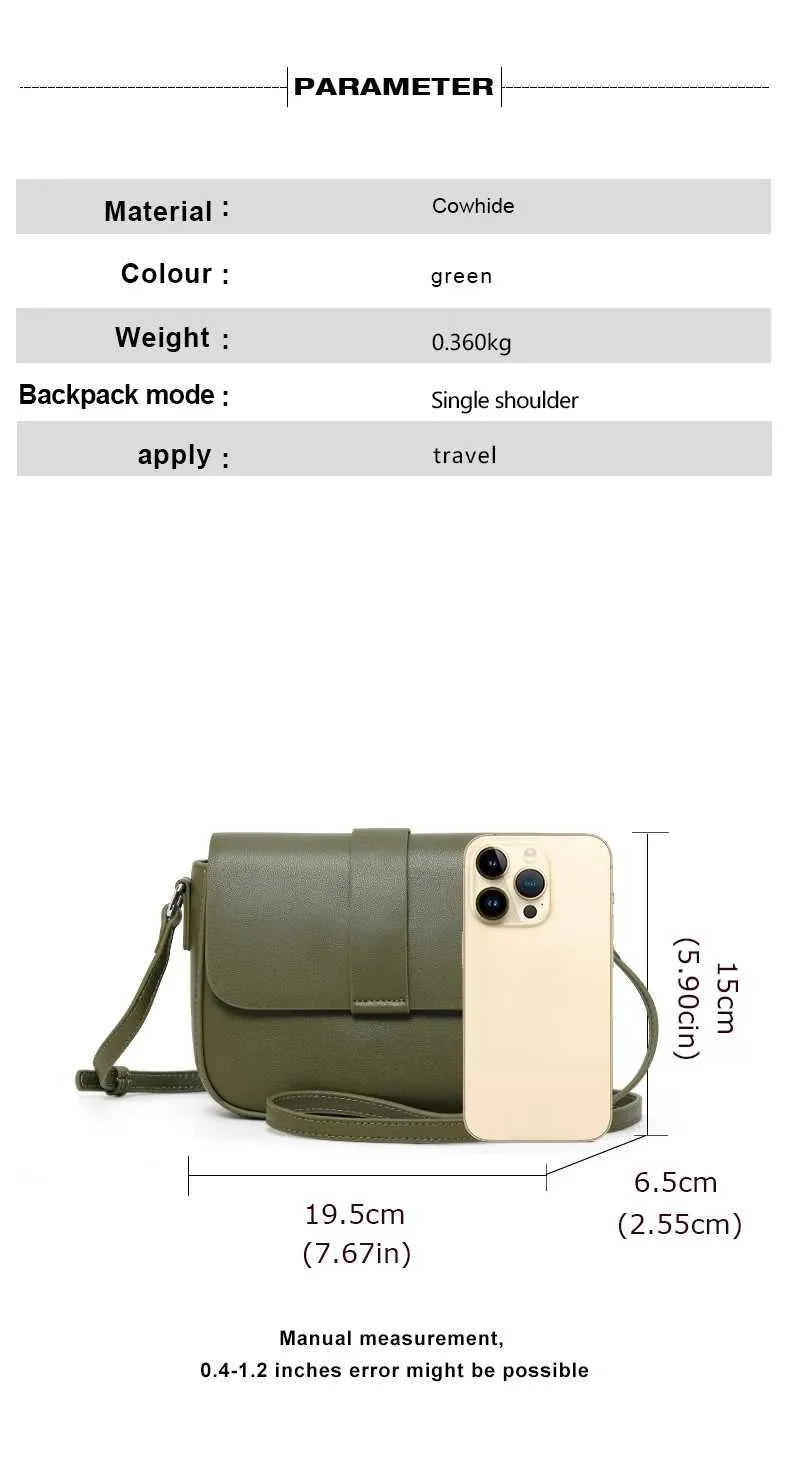 Aidrani Umhängetasche aus echtem Leder für Damen, 100 % weiches Rindsleder, stilvolle und schlichte quadratische Schultertasche, ba241210_voghion.com