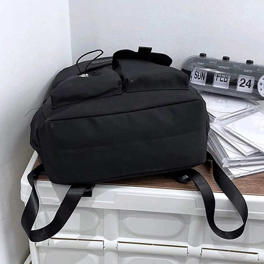 Zaino scolastico grande capacità, zaino da viaggio per studenti universitari, semplice zaino in nylon con tracolla, per ragazzi e ragazze, con cerniera._voghion.com