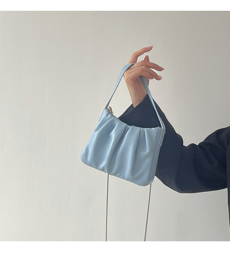 Neue handliche kleine Wolke im französischen Stil 2024 Sommernische plissiert einfache und modische Umhängekette mit einer Schulter_voghion.com