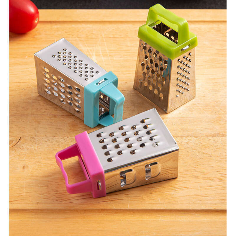 Mini Cheese Four Sided Stainless Steel Grater, Multifunctional Vegetable Slicer, Kitchen Small Tool, Lemon Grater_voghion.com