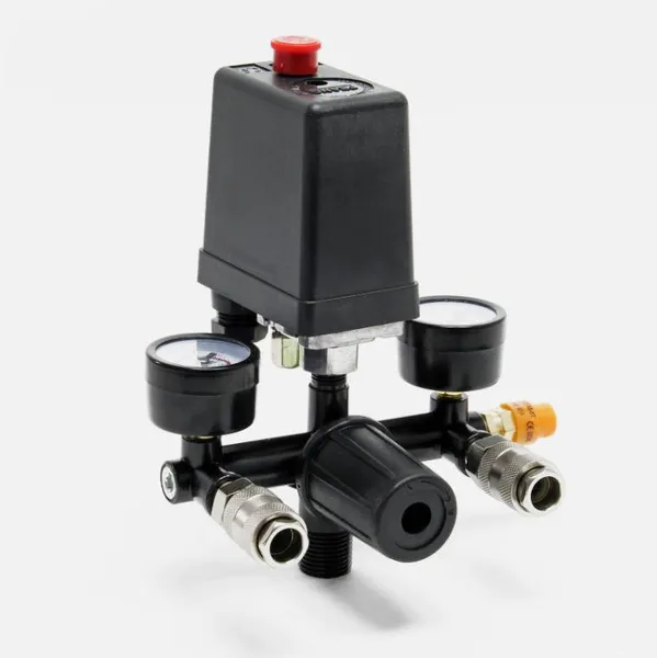 Druckregler mit Schalter, Manometer und Sicherheitsventil für Kompressor_voghion.com