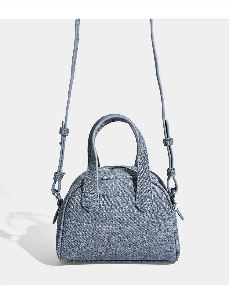 Strukturierte Damen-Denim-Handtaschen, solide, große Kapazität, lässige Schultertasche, weibliche Pendeltasche, vielseitige Umhängetasche, Jeans_voghion.com