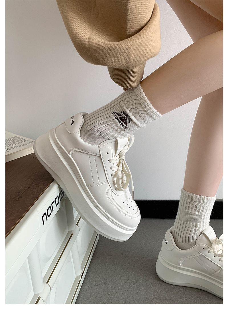 Versatile sophisticated, with increased thickness white soles. Women's 2024 new autumn and winter lightweight American_voghion.com