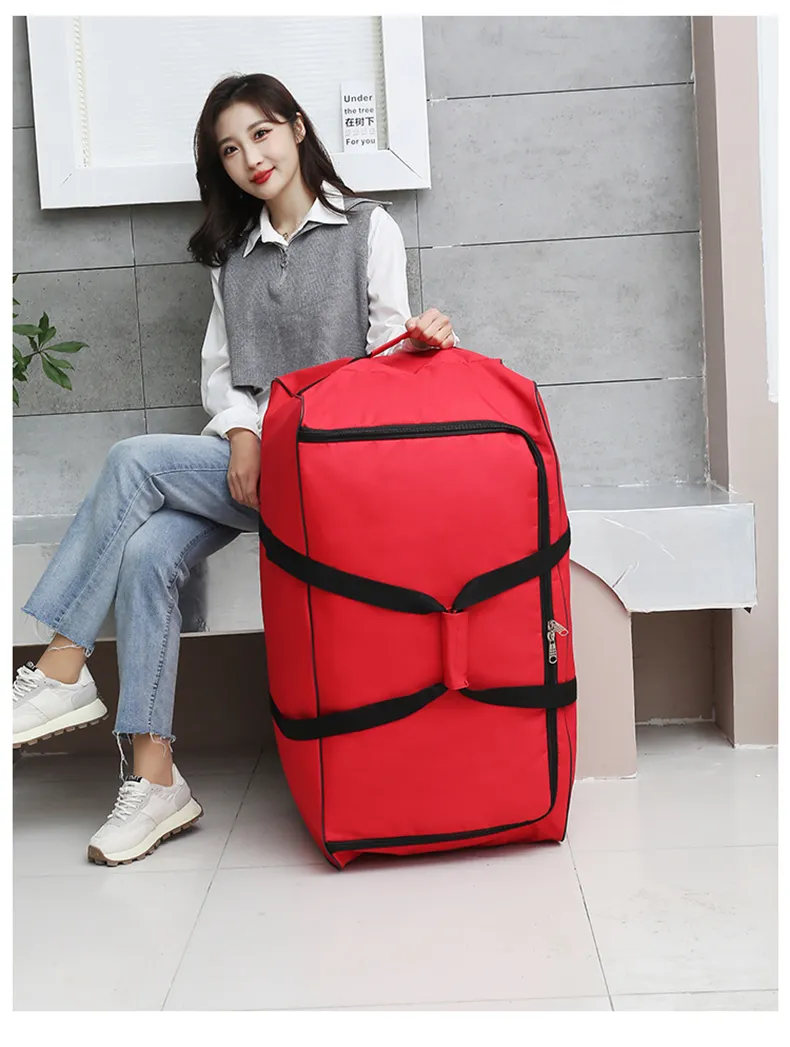 Universal-Reisetasche mit Rollen für Männer und Frauen, schwarz, Reisekoffer, faltbar, Reisetasche für die Nacht, Multifunktions-Handtasche_voghion.com