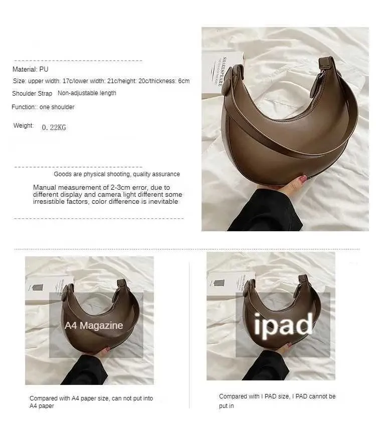 Fashion Armpit Bags For Women Cute Half Crescent Leather PU Purses And Handbags Designer Shoulder Bag Small Hand_voghion.com