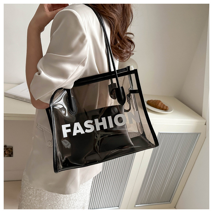 Transparent Shoulder Bag For Women Large Capacity Summer Style_voghion.com