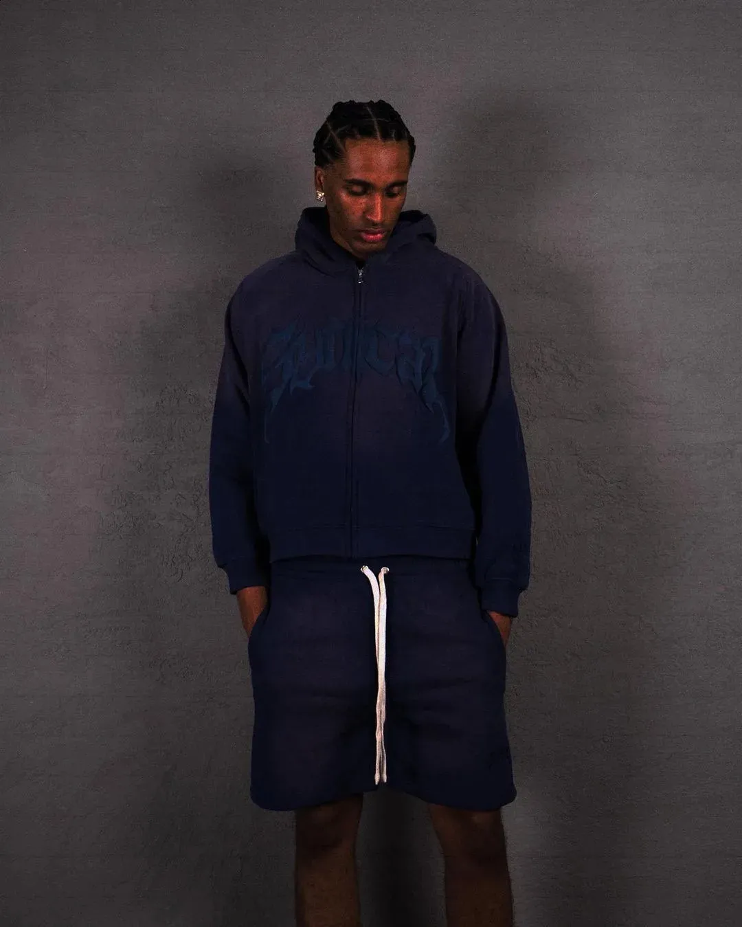 Sweat à capuche zippé Haruku High Street Vintage Letter Print Y2k pour homme, sweat-shirt ample unisexe décontracté Joker_voghion.com