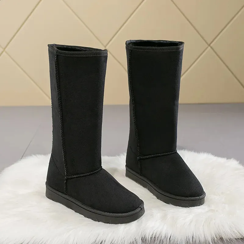 Damen Schneestiefel Klassisch Wasserdicht Echtleder Mit Fellfutter_voghion.com