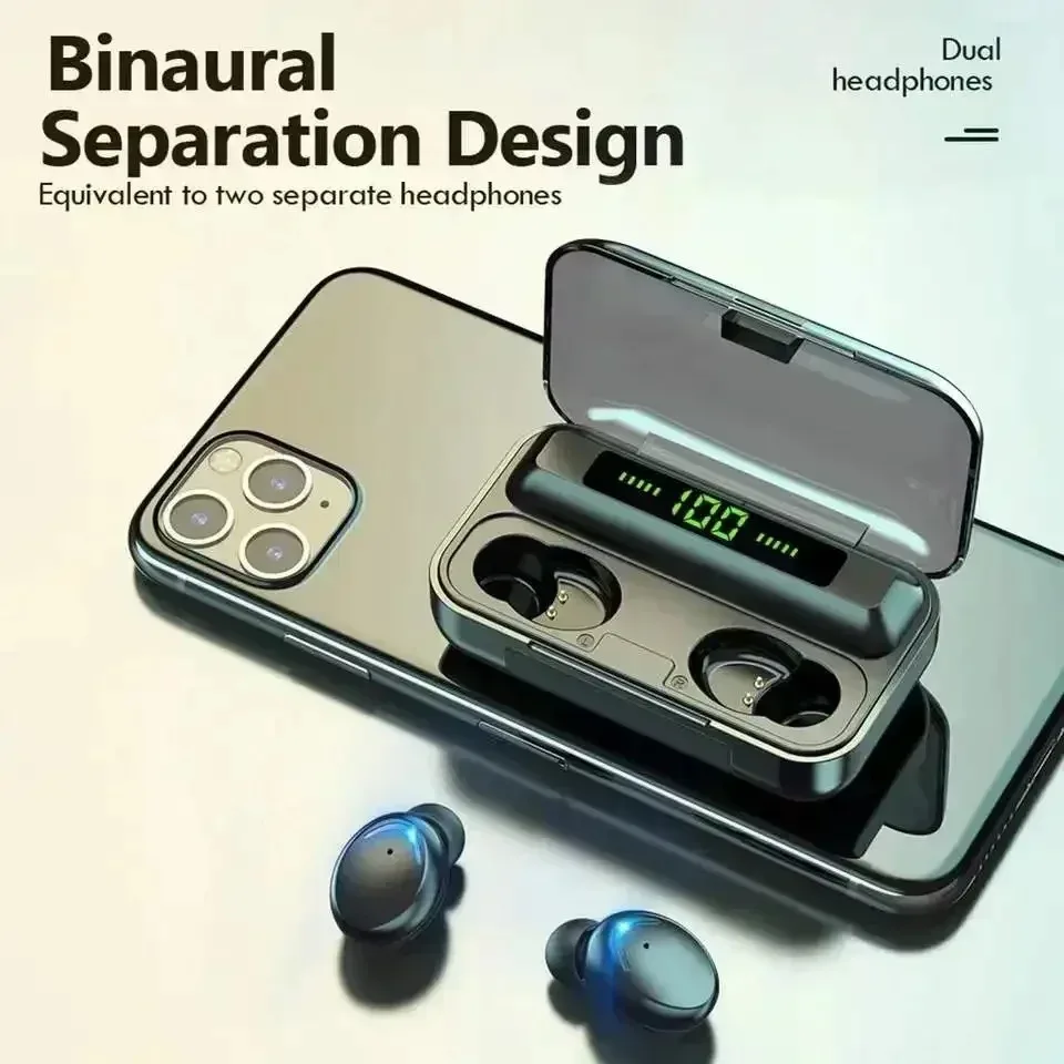 Wireless Bluetooth Earbuds Hifi Stereo Sports Waterproof Headset_voghion.com