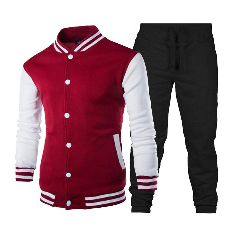 Neues personalisiertes Baseballtrikot für Herren im Herbst und Winter, Set mit Strickjacke und Slim Fit-Jacke, sportlicher Trend_voghion.com