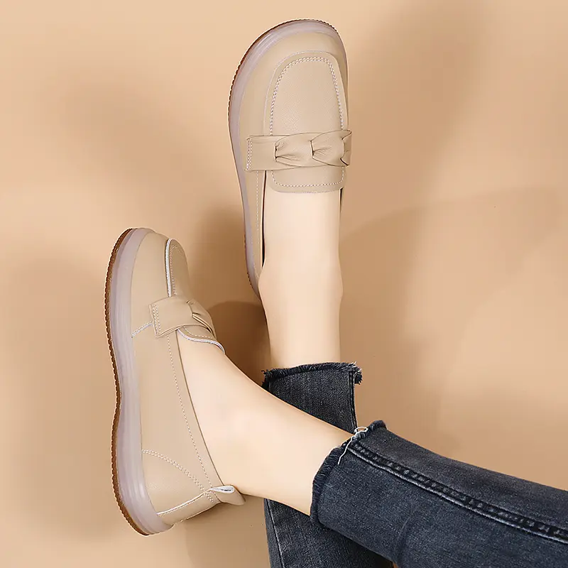 Damenschuhe Casual Single Schuhe Flache Mom Schuhe Loafers_voghion.com